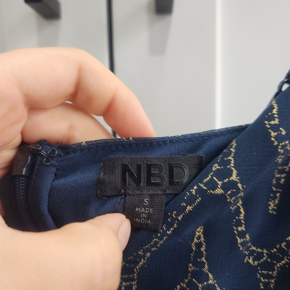 Revolve NBD Miley Dress Fit N Flare Navy Small - Picture 7 of 12